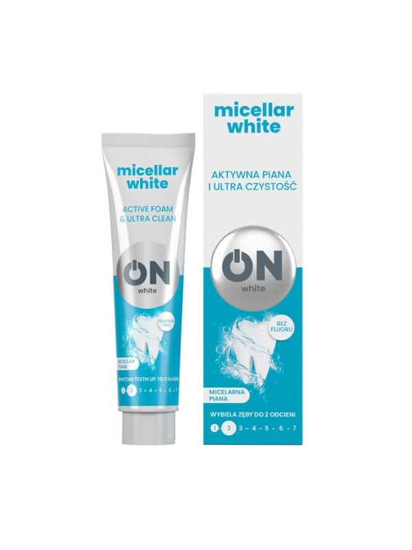 ON WHITE MICELLAR WHITE Toothpaste Fluoride-free with micellar foam 75ml