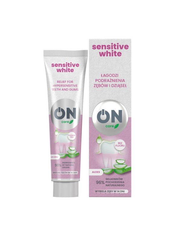 ON WHITE SENSITIVE WHITE Fluoride-free toothpaste with aloe 100 ml