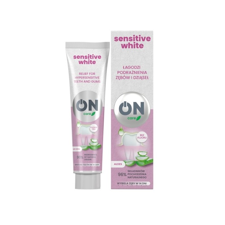 ON WHITE SENSITIVE WHITE Fluoride-free toothpaste with aloe 100 ml