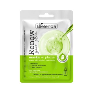 Bielenda RENEW YOUR SKIN Odżywcza maska  z ceramidami i śluzem ślimaka