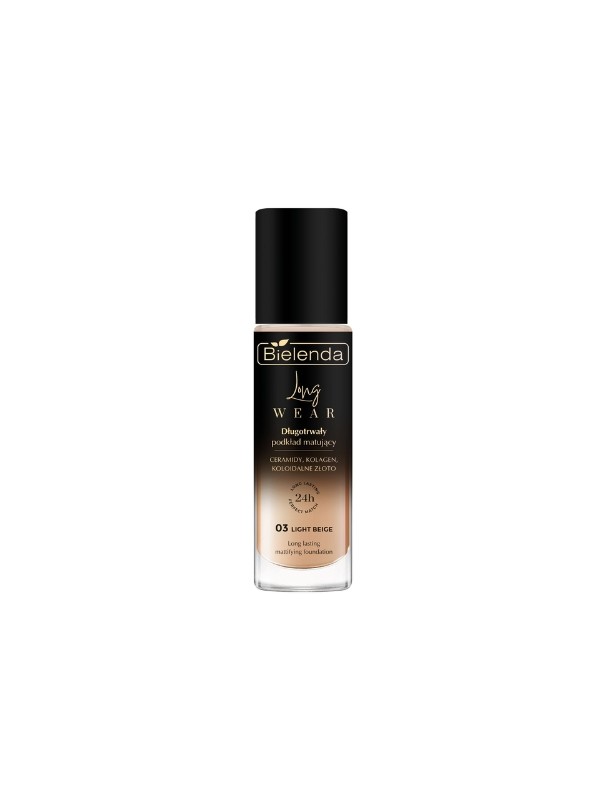 Bielenda LONG WEAR Długotrwały podkład matujący 03 Light Beige 30 ml