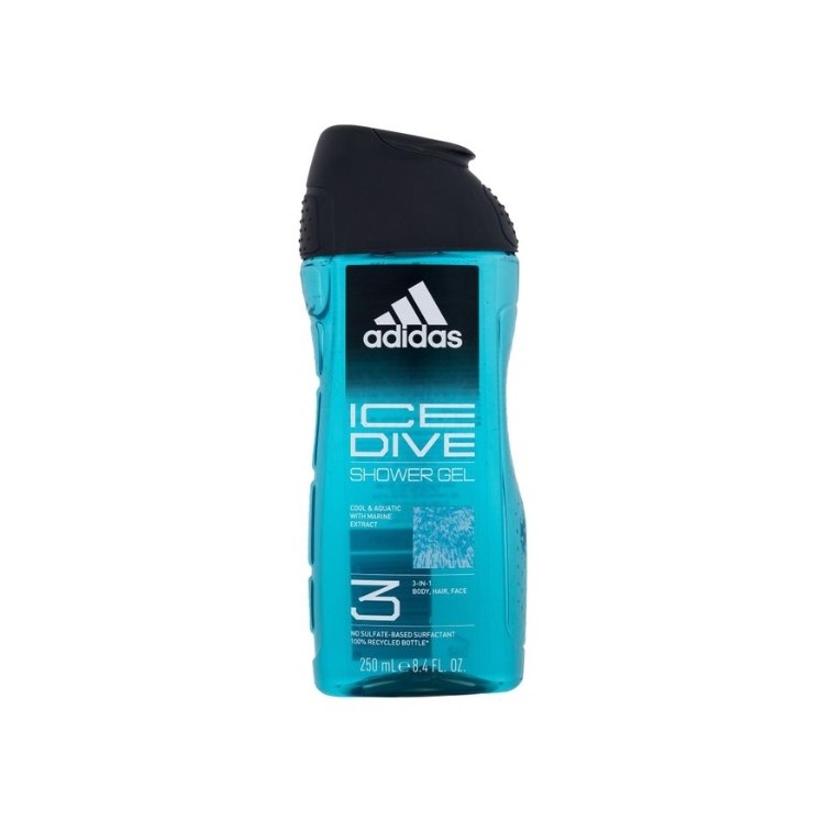 Adidas Żel pod prysznic dla mężczyzn 3in1 Ice Dive 250 ml
