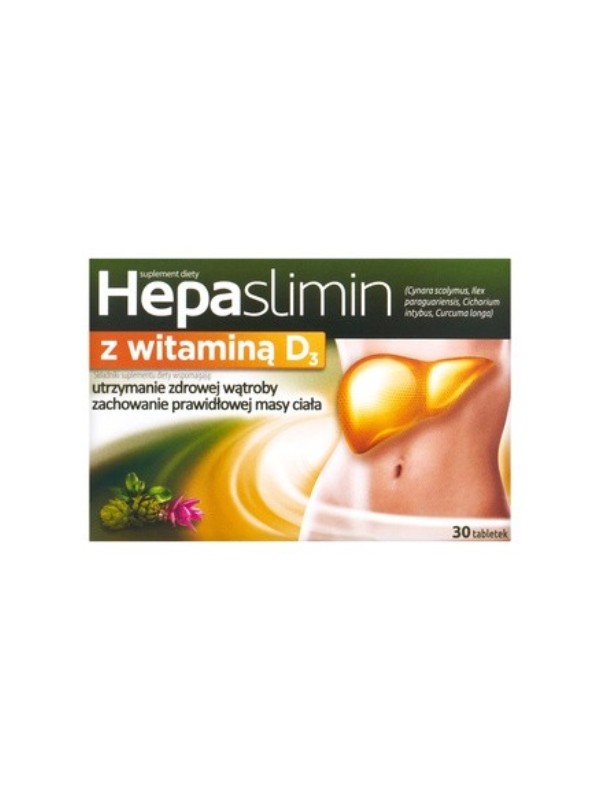 Hepaslimin with vitamin D3 30 tablets