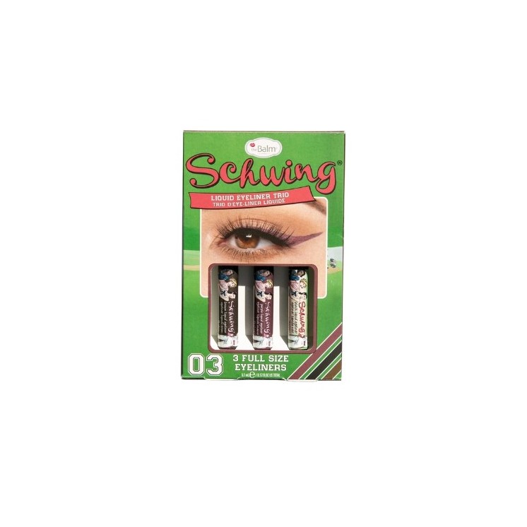 theBalm Schwing! Zestaw trzech Eyelinerów: Black, Brown, Purple 3x1,7 ml