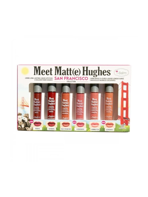 theBalm Meet Matte Hughes Mini Kit San Francisco Set of six Lipsticks