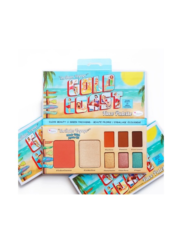 theBalm C&G Gold Coast Paletka 6 Cieni do powiek + Rozświetlacz + Róż do policzków 10 g