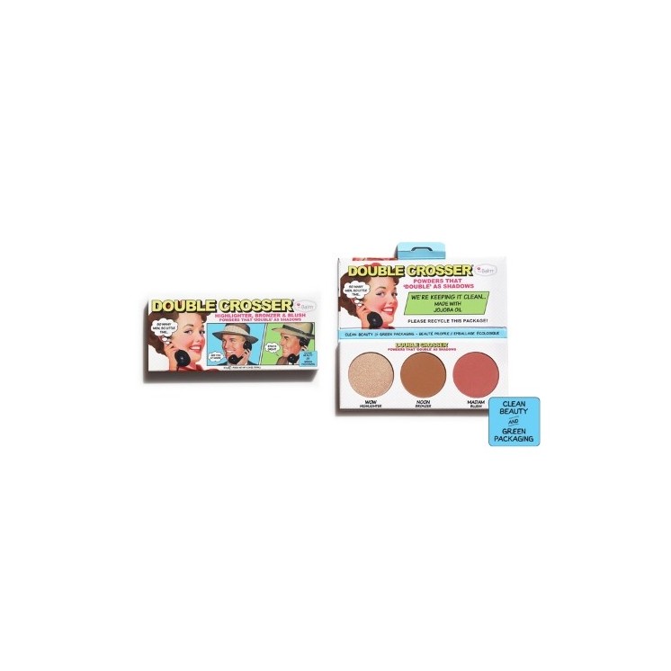 theBalm C&G Double Crosser Trio Paletka: Bronzer + Róż + Rozświetlacz 8,5 g