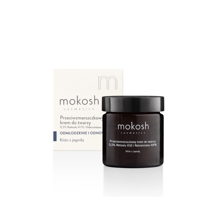 MokoshKrem do twarzy 0,5% Retinolu H10 i Retinoinianu HPR Róża 60 ml