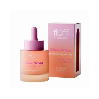 Fluff Glow Drops rozświetlające Serum do twarzy z ekstraktem z bursztynu i witaminą C 30 ml