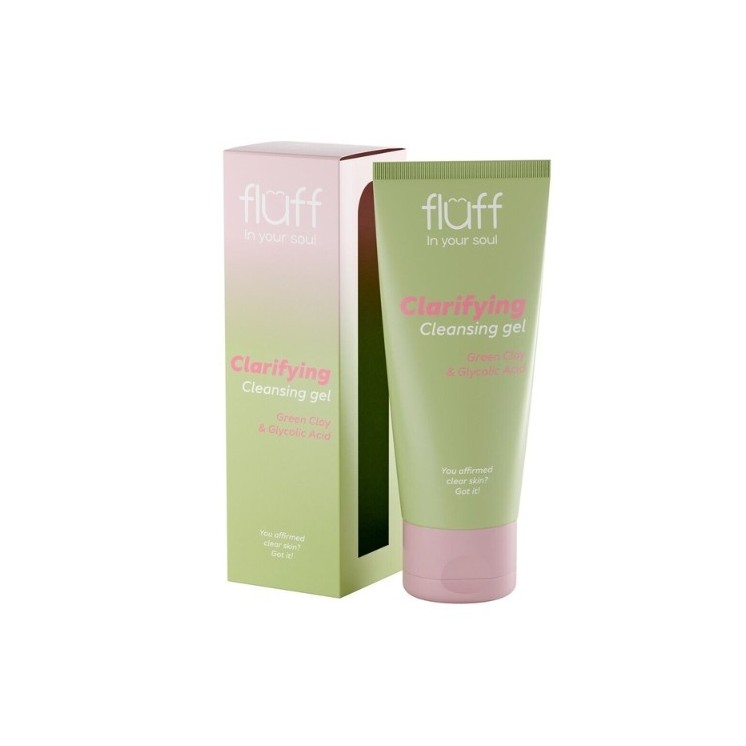 Fluff Żel do mycia twarzy z glinką zieloną i kwasem glikolowym 100 ml