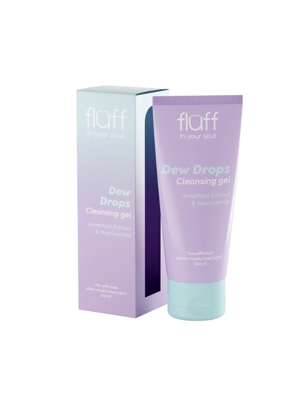 Fluff Dew Drops Facial cleansing gel with amethyst and niacinamide 100 ml