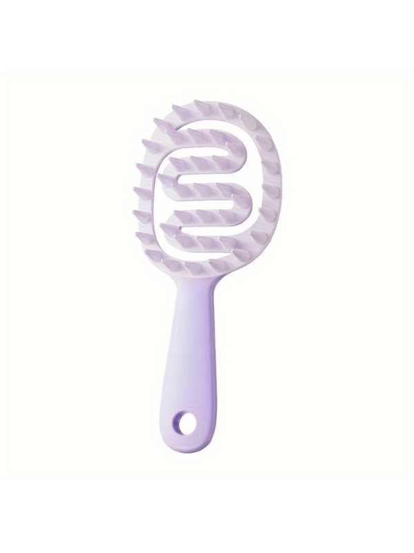 2in1 Brush for washing hair and scalp massage Purple 1 piece