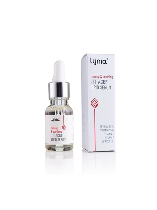 Lynia ujędrniająco-łagodzące Serum lipidowe do twarzy z witaminami A,C,E i F 15 ml