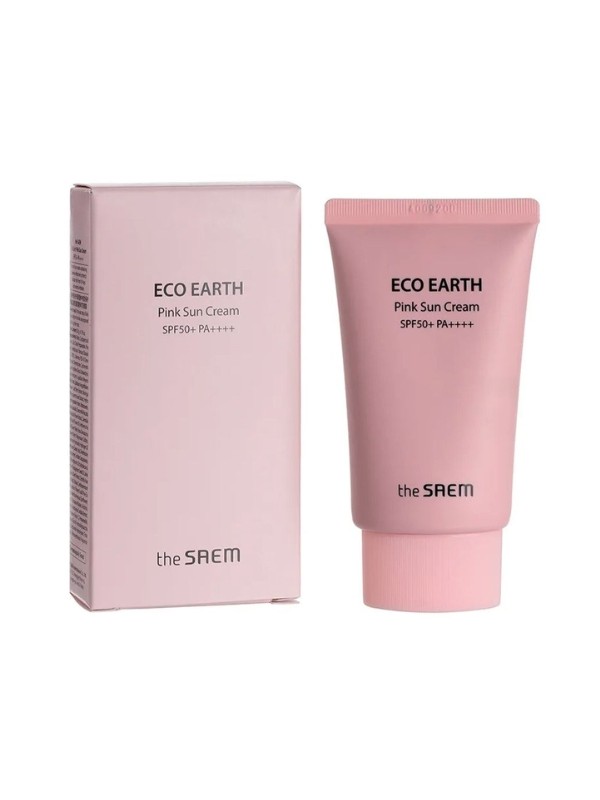 The Saem Eco Earth Pink Sun Cream Face and body cream SPF50 50 ml