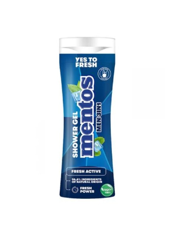 Mentos Żel pod prysznic 3w1Men Fresh Active 300 ml