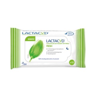 Lactacyd Fresh Chusteczki do higieny intymnej 15 sztuk