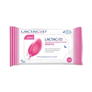 Lactacyd Sensitive Intimate hygiene wipes 15 pieces