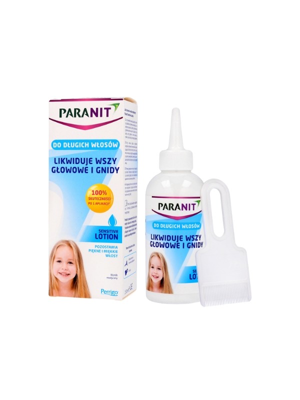 Paranit Sensitive Lotion eliminujacy wszy i gnidy na długich włosach 150 ml