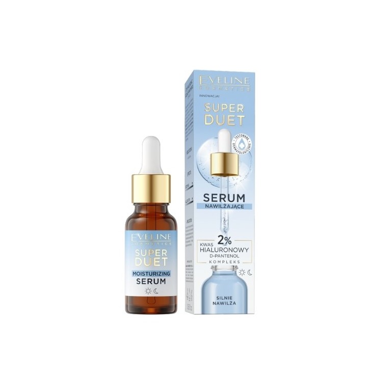 Eveline Super Duet Serum nawilżające Kwas Hialuronowy 10% 18 ml