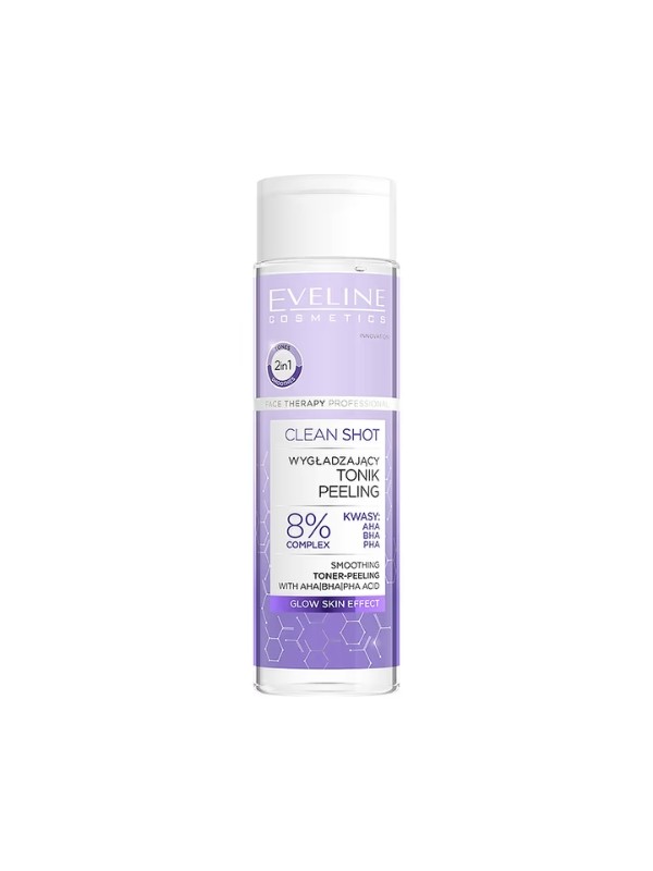 Eveline Clean Shot smoothing Tonic- peeling 8% acid complex 200 ml