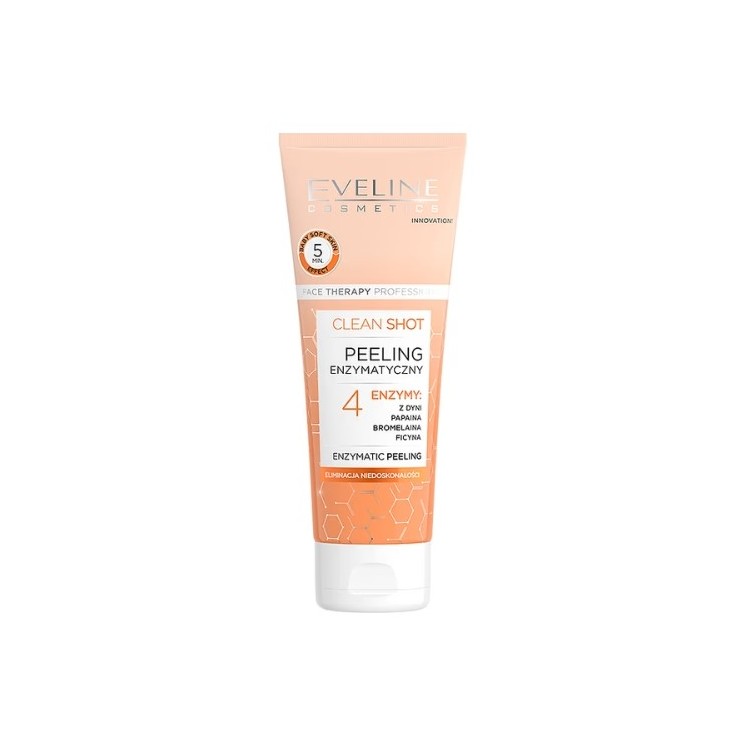 Eveline Clean Shot enzymatyczny Peeling do twarzy 75 ml