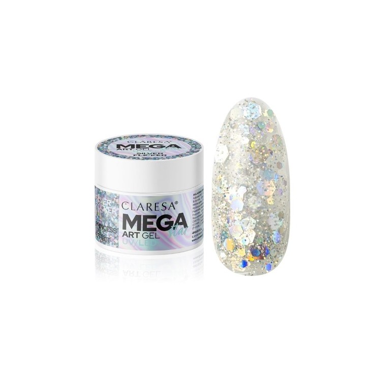 Claresa Żel do zdobień MEGASTAR SILVER FLICKER 10 g