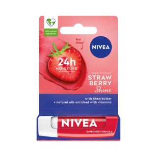 Nivea Moisturizing Lip Balm Strawberry Shine 4.8 g