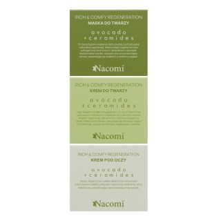 Nacomi Face Care Set Avocado Gift Set Face Care Cream 40 ml + Face Mask 40 ml + Eye Cream 15 ml