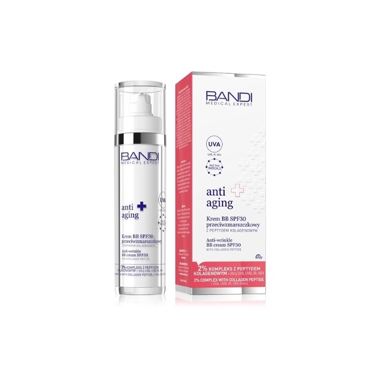 Bandi Medical Expert ANTI AGING Krem BB SPF30 przeciwzmarszkowy z peptydem kolagenowym 50 ml