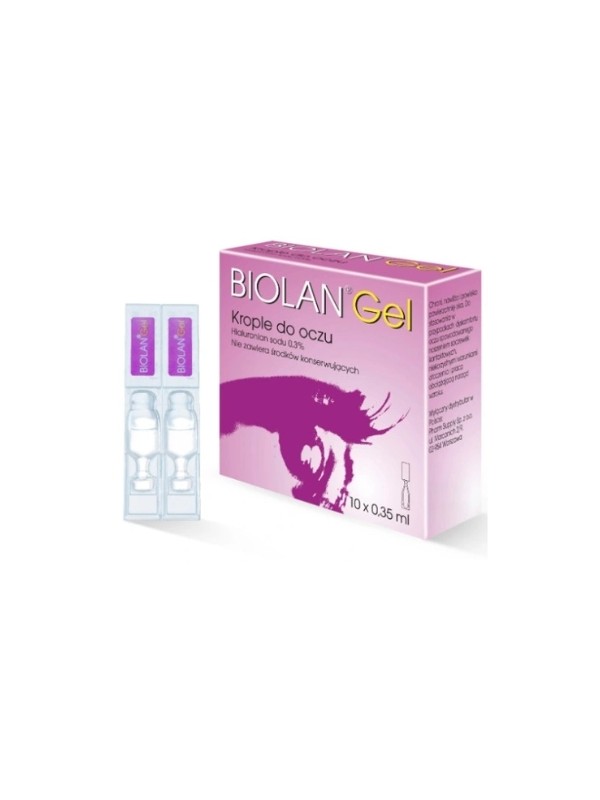 Biolan Gel 0.3%, eye drops 10 minims x 0.35 ml