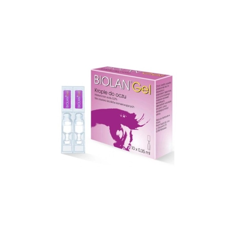 Biolan Gel 0.3%, eye drops 10 minims x 0.35 ml