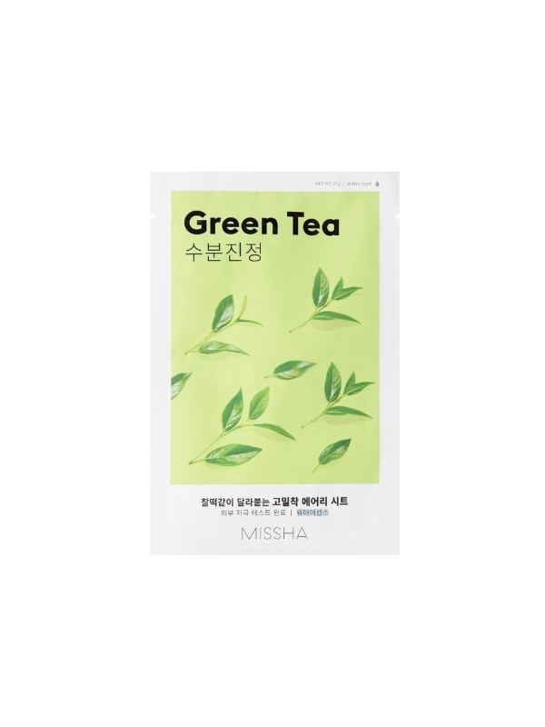 Missha Airy Fit Sheet Mask Green Tea Moisturizing Sheet Mask 19 g