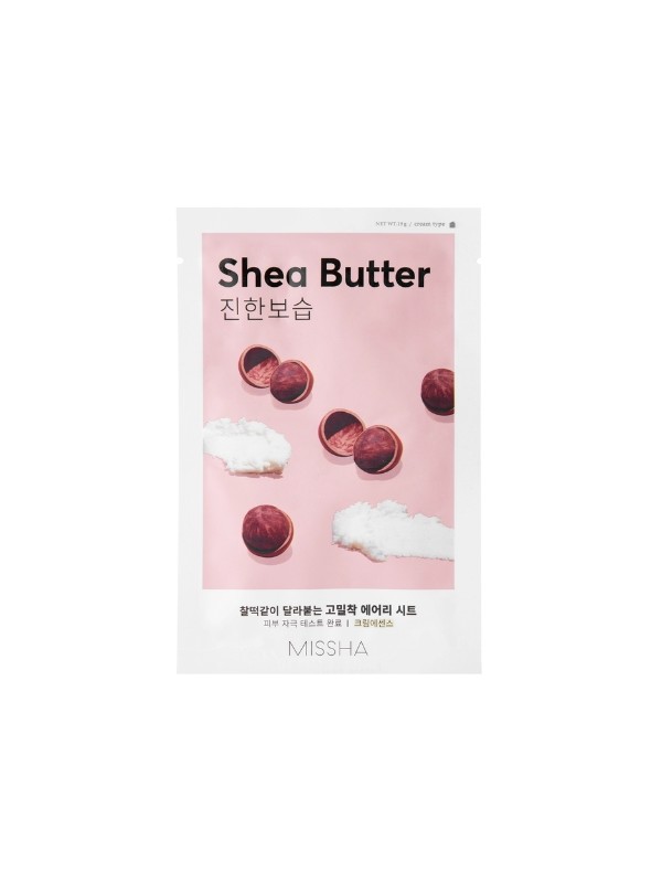 Missha Airy Fit Sheet Mask Shea Butter Moisturizing and Nourishing Sheet Mask 19 g