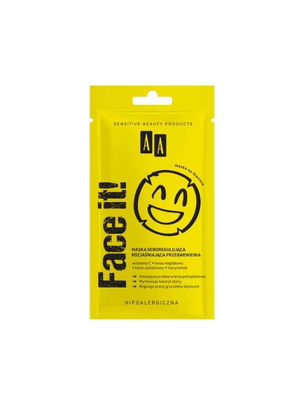 AA Face It sebum-regulating face mask brightening discolorations 18 ml