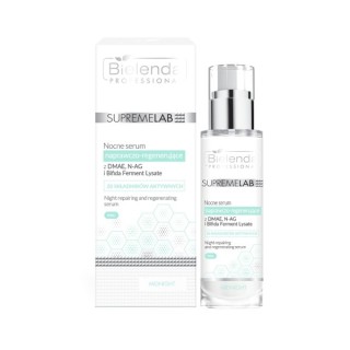 Bielenda Professional SUPREMELAB Night Repair and Regenerating Serum with DMAE, N-AG, Bifida Ferment Lysate 30 ml