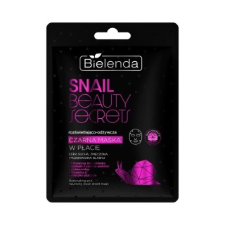 Bielenda SNAIL BEAUTY SECRETS Illuminating and nourishing black sheet mask with filtered snail slime 1 piece