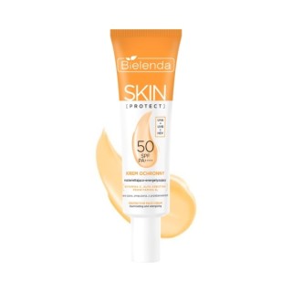 Bielenda SKIN PROTECT Krem ochronny SPF 50 rozświetlająco - energetyzujący, PA++++, UVA + UVB + HEV 40 ml