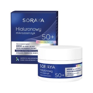 Soraya Hyaluronic micro injection Progressive anti-wrinkle cream 50+ for day and night, hyaluronic acid and nutripeptides 50