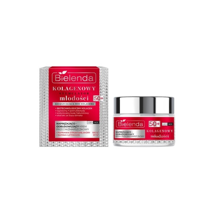 Bielenda Collagen Youth Stimulator Firming and rebuilding anti-wrinkle cream 50+ 50 ml