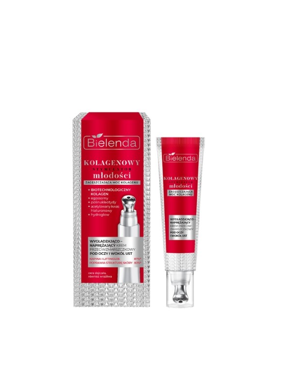 Bielenda Collagen Youth Stimulator Smoothing and firming anti-wrinkle cream for the eyes and around the mouth 15 ml