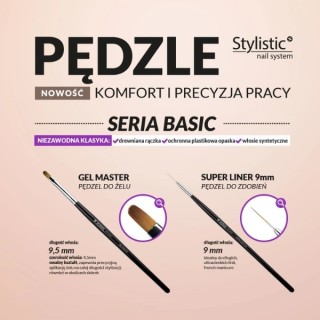 Pędzelek do Żelu Stylistic Super Liner 9 mm