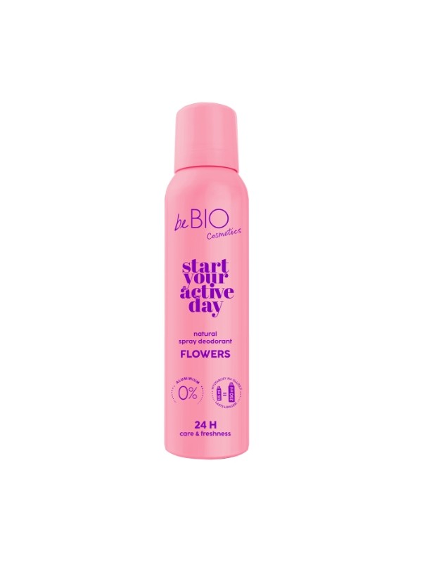 BeBio Start your active day Natural deodorant spray Flowers 125 ml