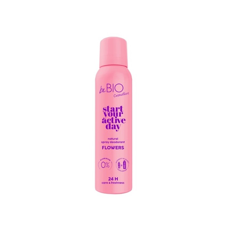 BeBio Start your active day Naturalny dezodorant w sprayu Flowers 125 ml