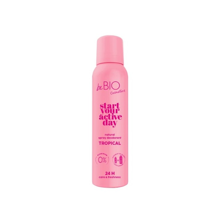 BeBio Start your active day Naturalny dezodorant w sprayu Tropical 125 ml