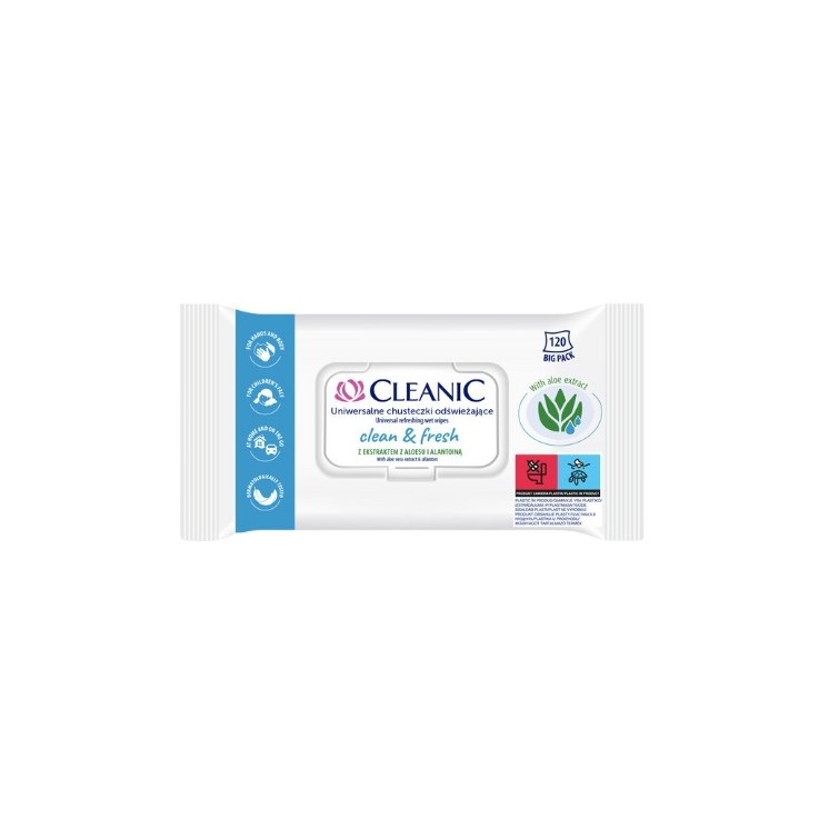 Cleanic Universal Refreshing Wipes Clean& Fresh 120 pcs.