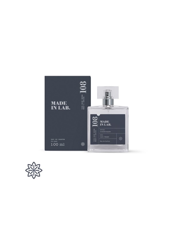 Made In Lab 108 is an eau de parfum inspired by the iconic Bvlgari Aqva Pour Homme fragrance.