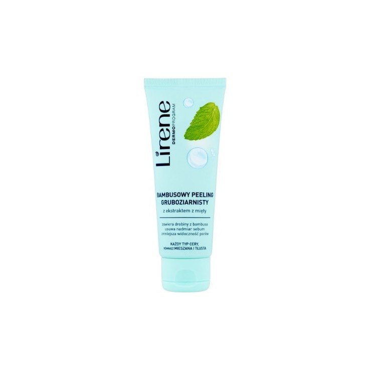 Lirene Bambusowy peeling gruboziarnisty z ekstraktem z mięty 75 ml
