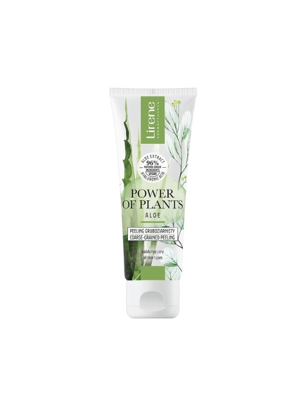 Lirene Power of Plants peeling gruboziarnisty do twarzy Aloes 75 ml