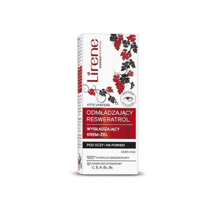 Lirene Krem-żel wygładzająco-rozświetlający pod oczy Resweratrol 20 ml
