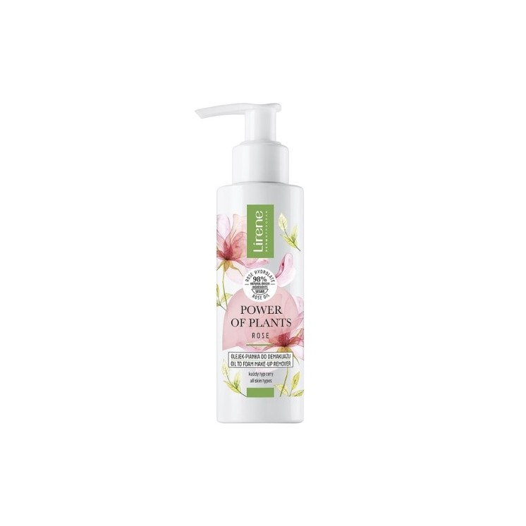 Lirene Power of Plants olejek-pianka do demakijażu Róża 145 ml